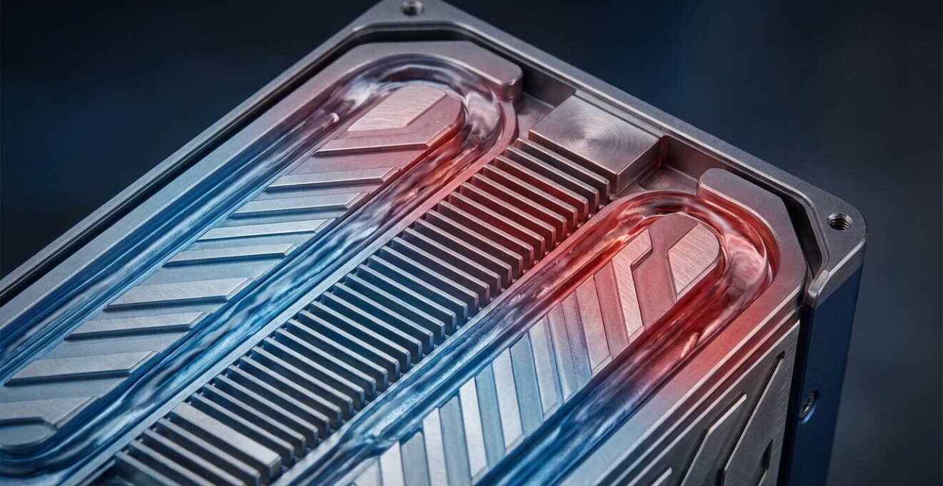 Visualisation technique des systèmes de refroidissement par air et liquide pour batteries de véhicules électriques sportifs