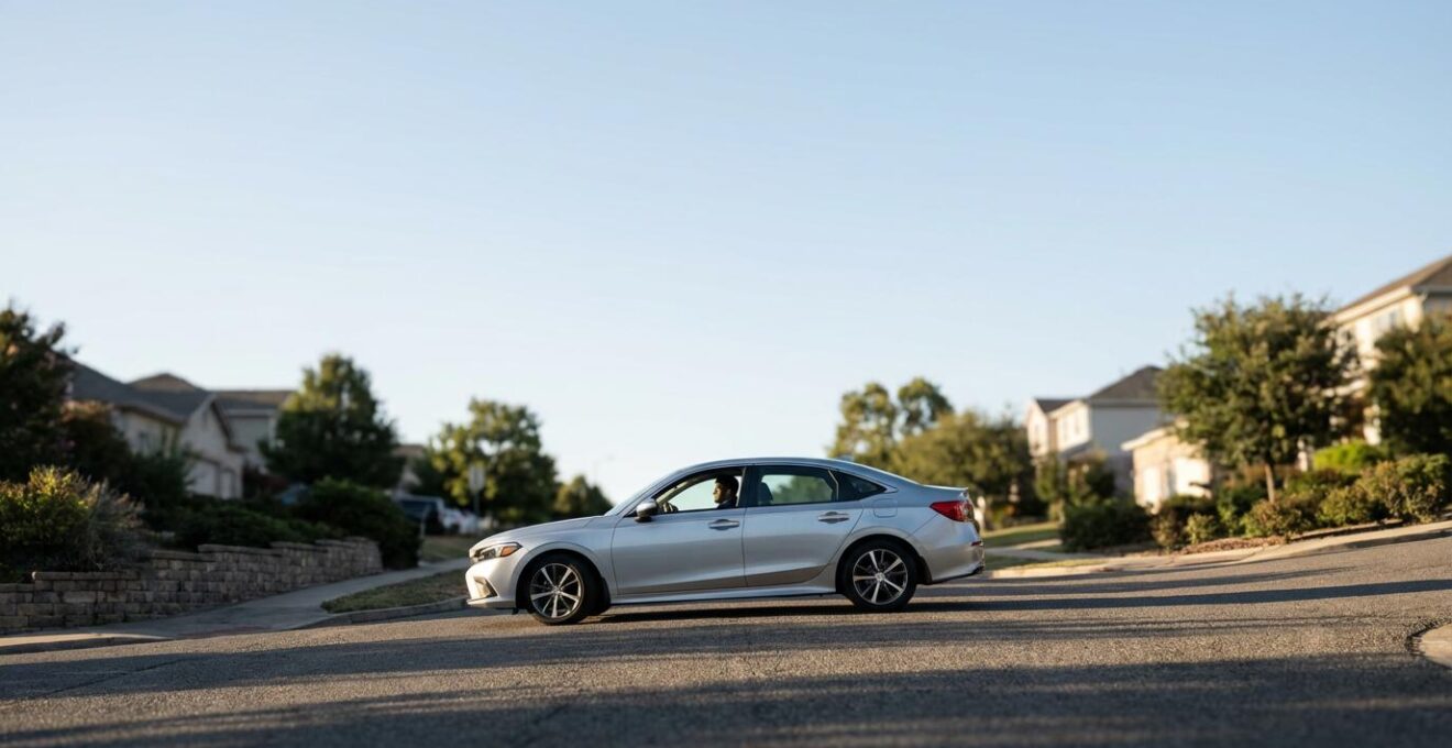 Test de l'embrayage d'une voiture d'occasion en pente légère
